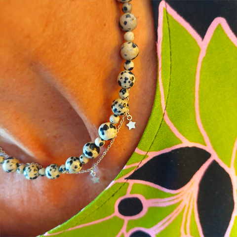Agnes - Handmade Dalmatian Jasper Necklace