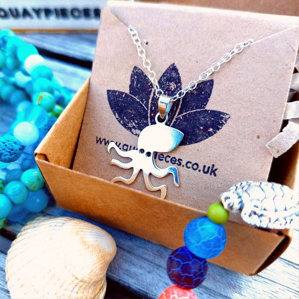 Octavia - Sterling Silver Octopus necklace