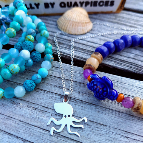 Octavia - Sterling Silver Octopus necklace