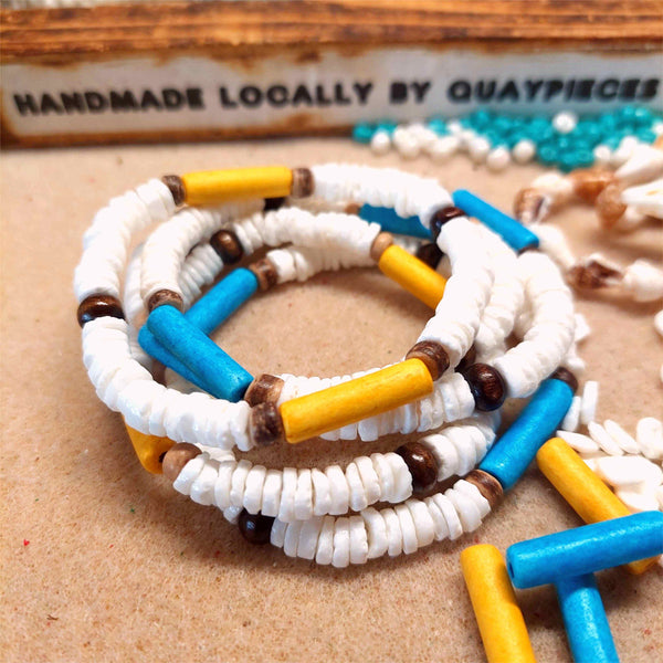 This month's featured product - 'May' - handmade puka shell bracelet