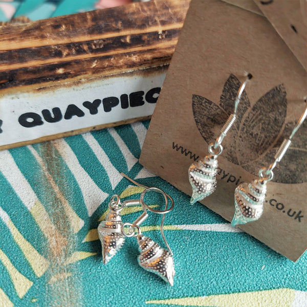 Shania - Sterling Silver Shell Earrings