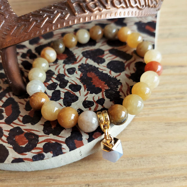 Esme - Handmade jasper stone bead bracelet