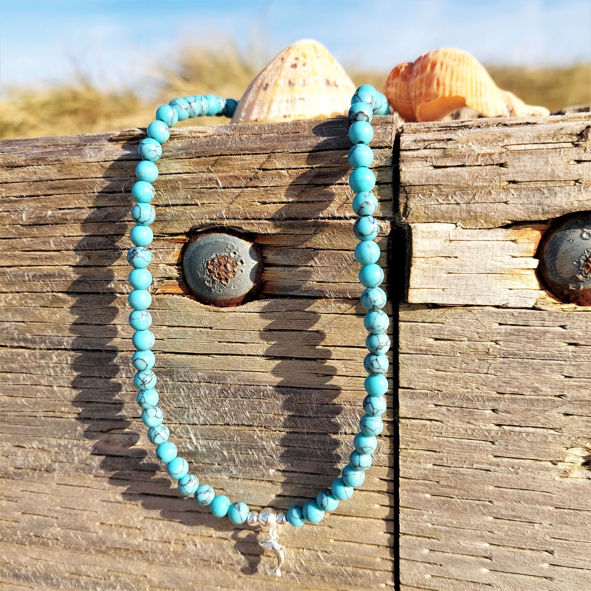 Delilah Handmade Natural Stone Sterling Silver Necklace