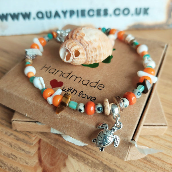 Tiana - Handmade Turtle Anklet